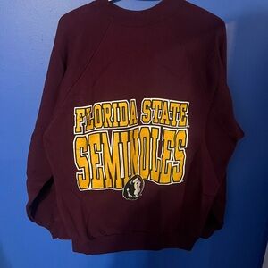 Hanes Maroon Florida State Crewneck Sweater